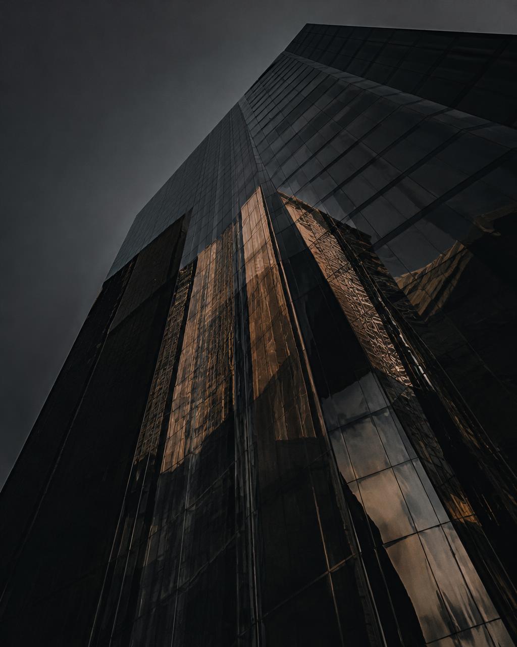 Glass tower facade
